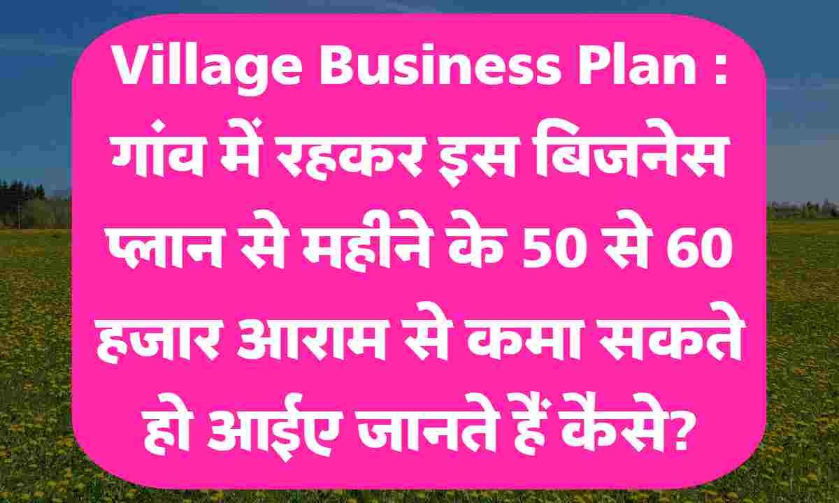Village Business Plan
